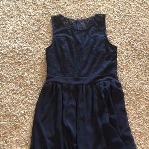 Dark blue prom dress